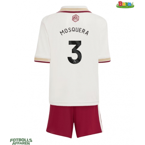 Arsenal Cristhian Mosquera #3 Tredjeställ Barn 2025-26 Kortärmad (+ Korta byxor)